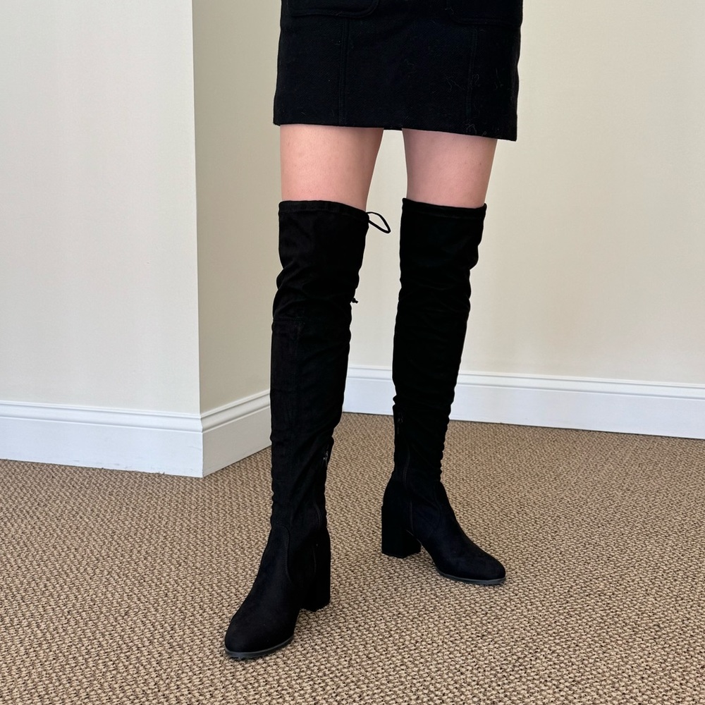 Unisa Black Knee High Boots